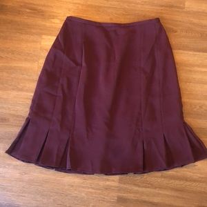 Vintage Pleated Maroon Skirt